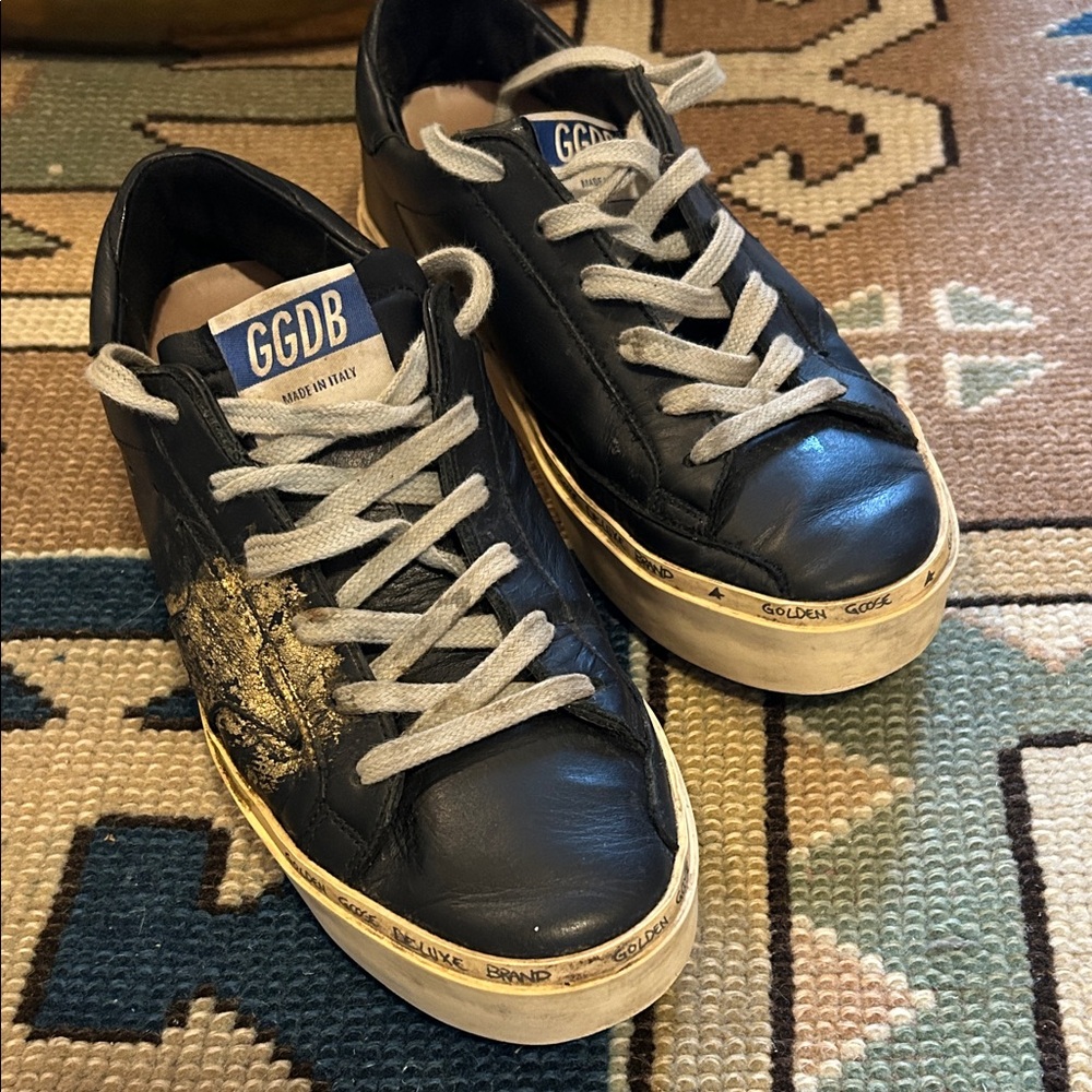 GGDB Black Leather Hi Star Size 36